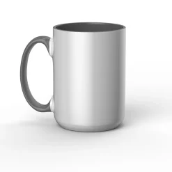 Abgeschrägter Keramiktassen-Rohling - Grau, 425 ml/15 oz. (1 Stk.)
