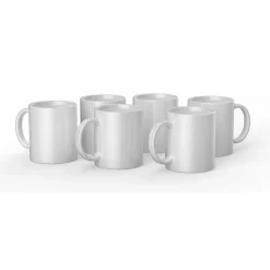 Ceramic Mug Blank, White - 12 oz/350 ml (6 ct)