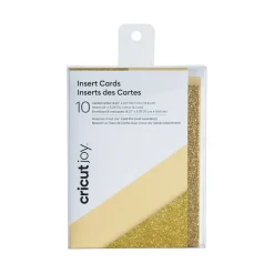 Cricut Joy™-Einlegekarten, Creme/Gold-Glitzer