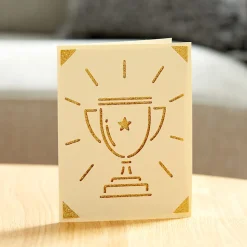 Cricut Joy™-Einlegekarten, Creme/Gold-Glitzer