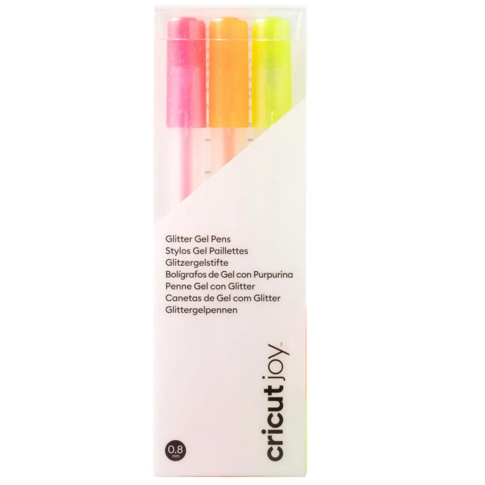 CricutJoy™ Glitzer-Gelstifte 0,8mm, Neonfarben (3Stk.)