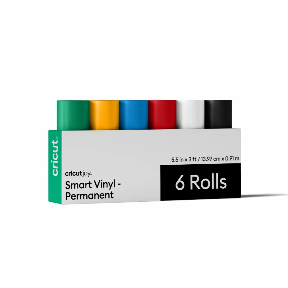 CricutJoy™ SmartVinyl™- permanentes Vinyl ohne Schneidematte, Variety-Musterset(0,9 m / 3 Fuß, 6 Stk.)