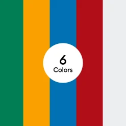 CricutJoy™ SmartVinyl™- permanentes Vinyl ohne Schneidematte, Variety-Musterset(0,9 m / 3 Fuß, 6 Stk.)