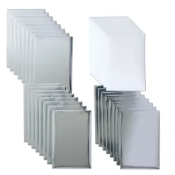 Folientransferbogen, Silber (24 Stück)