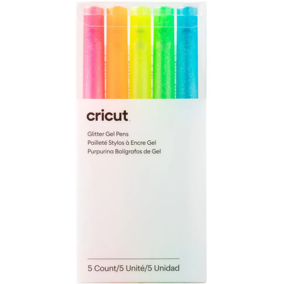 Glitzer-Gelstifte 0,8mm, Neonfarben (5Stk.)