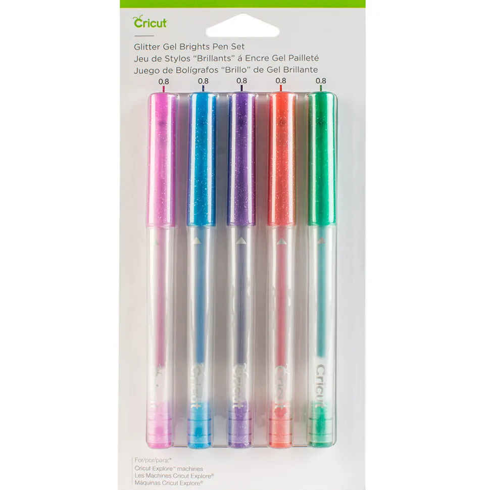 Glitzer-Gelstiftset, helle Farben (5 Stck.)