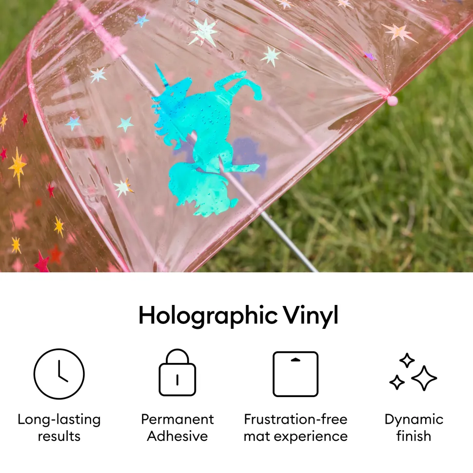 Holografische Vinylfolie (1,2 m / 4 Fuß), Blau