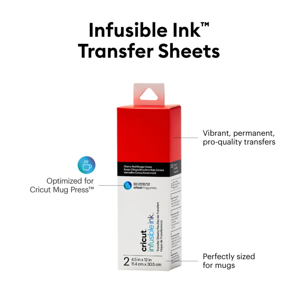 Infusible Ink™-Transferfolien (2 Stück), Kirschrot