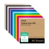 Iron-On im Vorteilspack, Regenbogen-Musterset - 30,5 x 30,5 cm (12 Zoll x 12 Zoll) (40 Stk.)