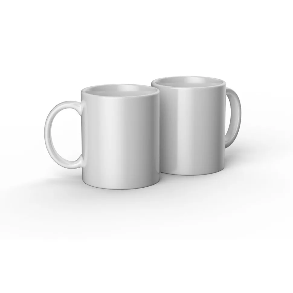 Keramikbecher-Rohling, Weiß - 340 ml/12 oz. (2 Stück)