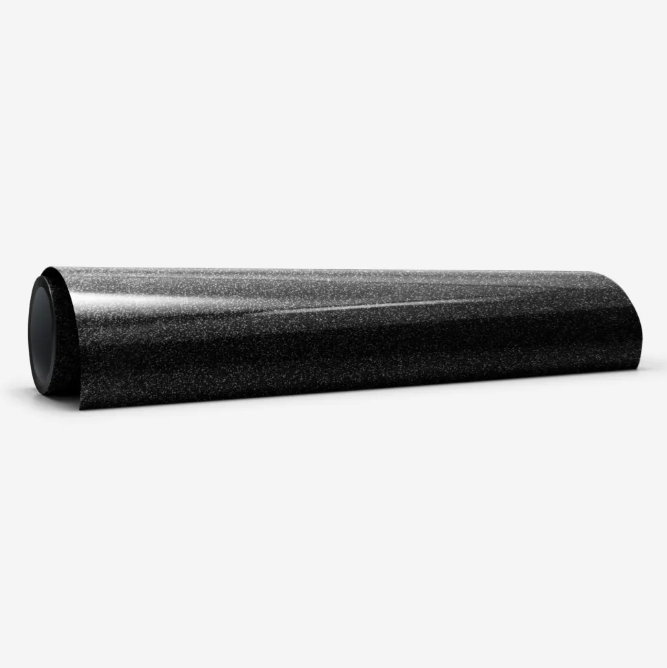 Smart Iron-On, Glitter, Black 5 ft