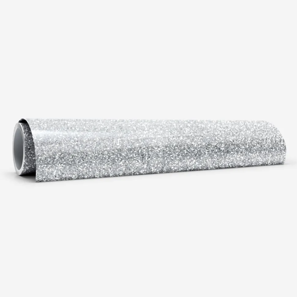 Smart Iron-On, Glitter, Silver 5 ft