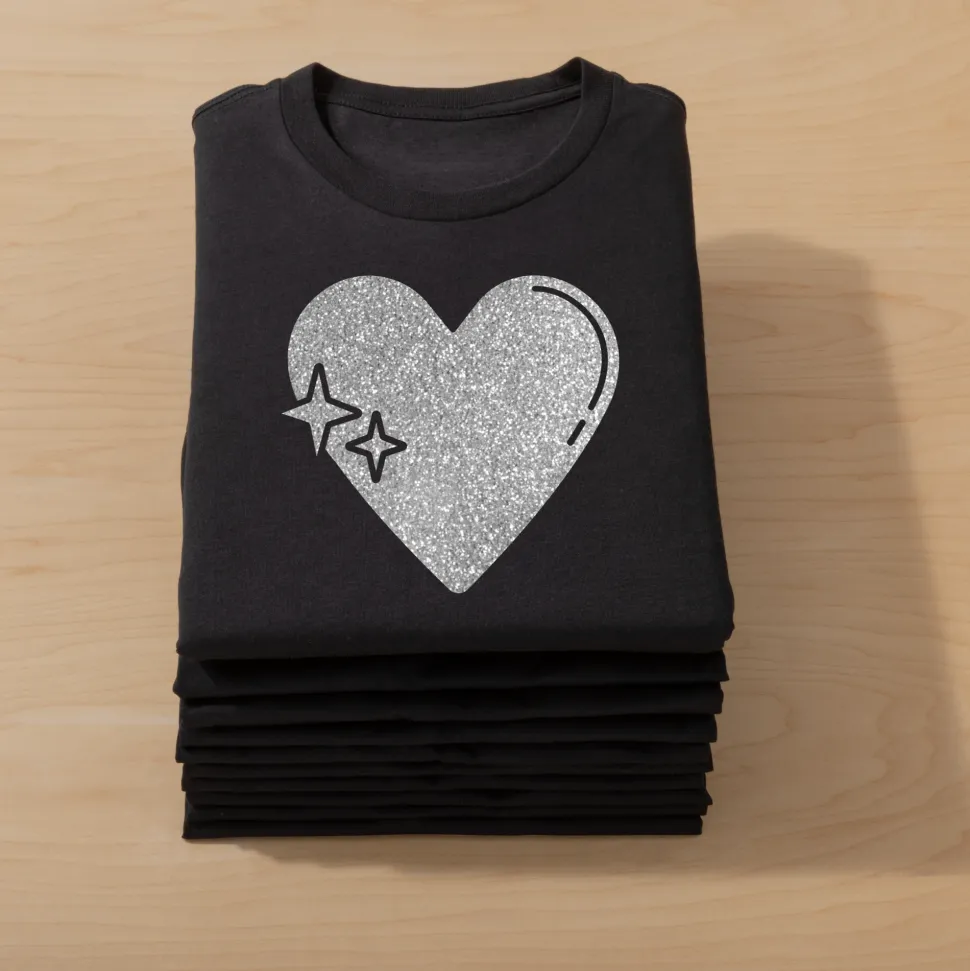 Smart Iron-On, Glitter, Silver 5 ft