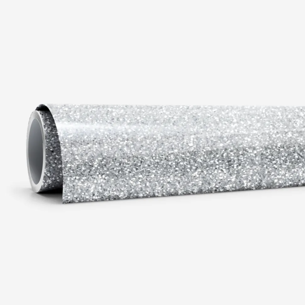 Smart Iron-On, Glitter, Silver 5 ft