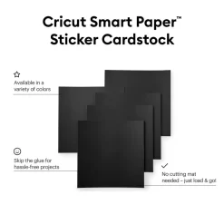 Smart Paper™ Farbkarton für Aufkleber, Schwarz