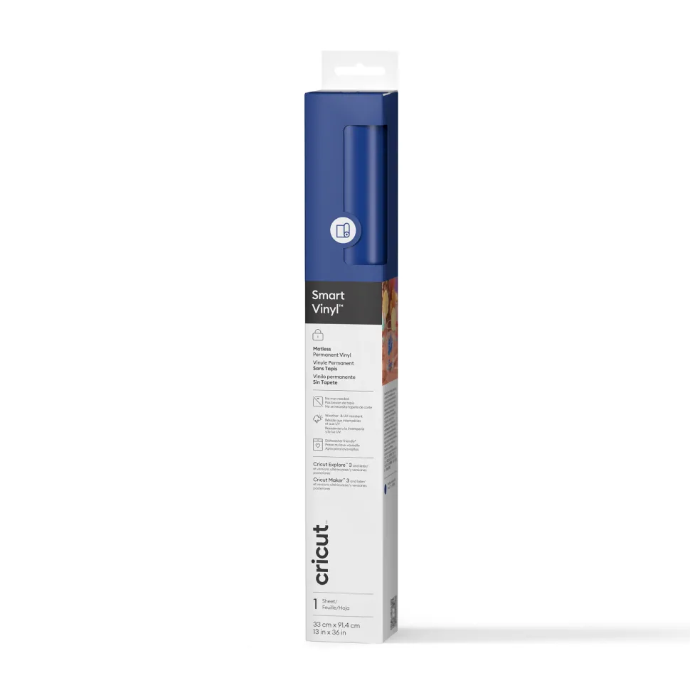 Smart Vinyl™ - permanentes Vinyl ohne Schneidematte (0,9 m / 3 Fuß), Blau