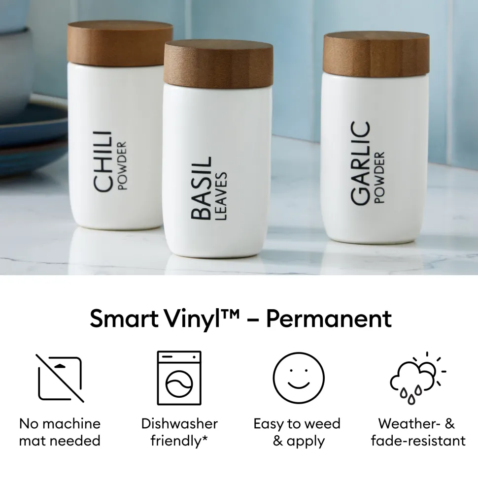 Smart Vinyl™ - permanentes Vinyl ohne Schneidematte (0,9 m / 3 Fuß), Schwarz