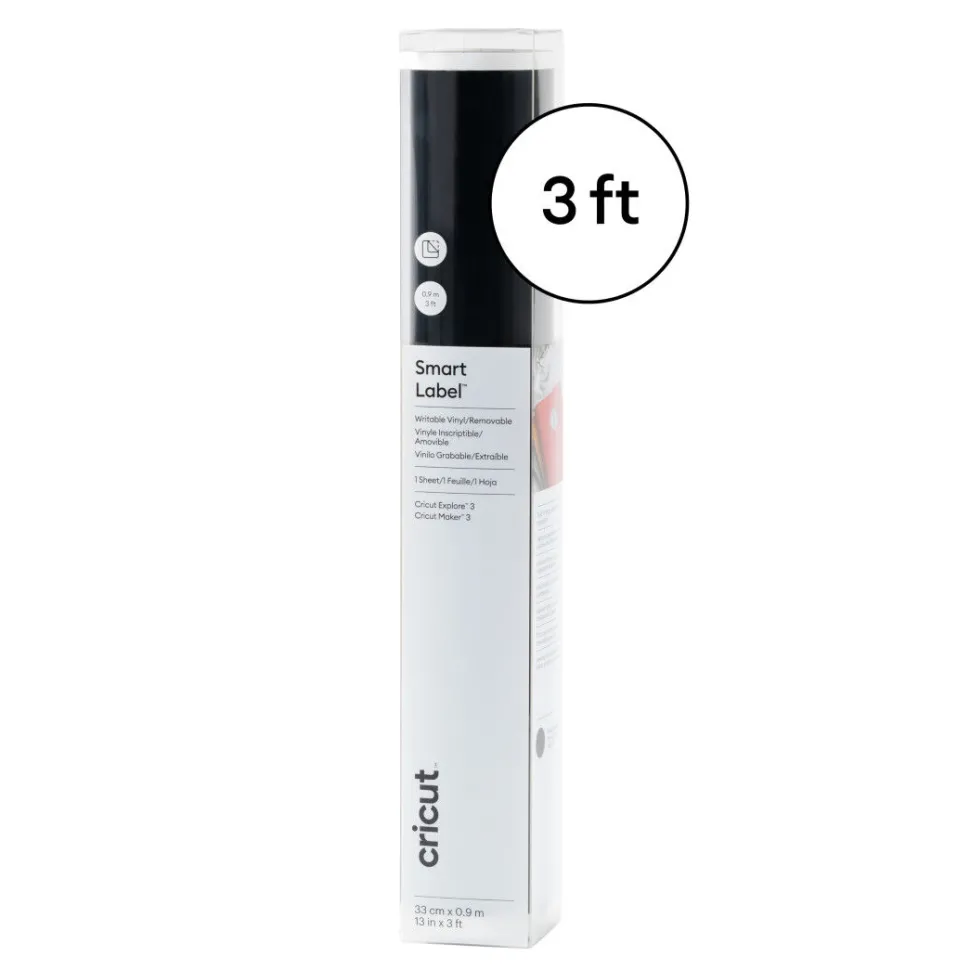SmartLabel™beschreibbares Vinyl- ablösbar, Schwarz (0,9m, 3Fuß)