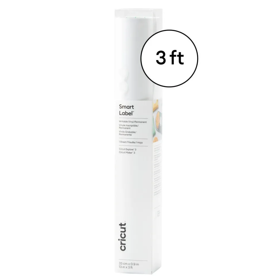 SmartLabel™beschreibbares Vinyl- permanent, transparent (0,9cm; 3Fuß)