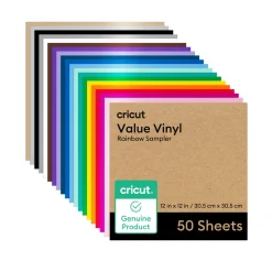 Vinyl im Vorteilspack, Regenbogen-Musterset (50 Stk.)