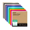 Vinyl im Vorteilspack, Regenbogen-Musterset (100 Stk.)