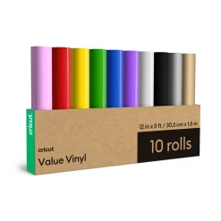 Vinyl im Vorteilspack, Regenbogen-Musterset - 30,5 cm x 1,5 m (12 Zoll x 5 Fuß) (10 Stk.)