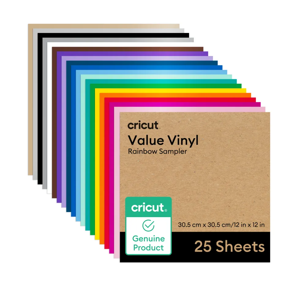 Vinyl im Vorteilspack, Regenbogen-Musterset (25 Stk.)