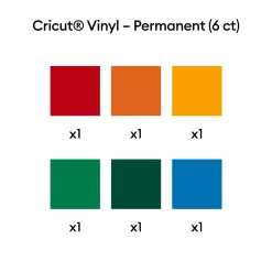 Vinyl- permanent, Musterset Knallige Farben (6Stk.)