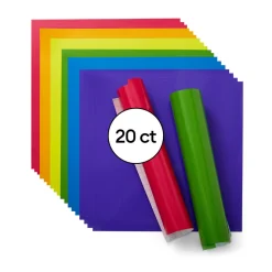 Vinyl, Regenbogen-Musterset, helle Farben- Permanent (20Stk.)